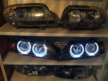 Фары рестайлинг с белыми глазками для BMW 5 Серии E39 b240