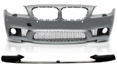 Бампер передний М5 + сплиттер черный глянец для BMW 5 Series F10 b309