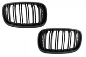 Решётки радиатора двойные чёрные глянцевые M-Performance для BMW X6 E71 2007-2014 года b523