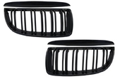 Решетки радиатора (ноздри) раздвоенные черные глянцевые M-Performance для BMW 3 Series E90 дорестайлинг 2005-2009 года b88