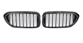 Решетки радиатора одинарные M-Performance черные глянцевые для BMW 5 Series G30 2016-2020 года b382v1
