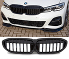 Решетки радиатора одинарные (ноздри) М-Performance черный глянец для BMW 3 Series G20 от 2018 года b184
