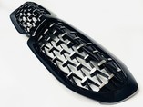 Решетки радиатора в стиле Diamond Chrome (ноздри) черный глянец для BMW 3 Series G20 от 2018 года b186