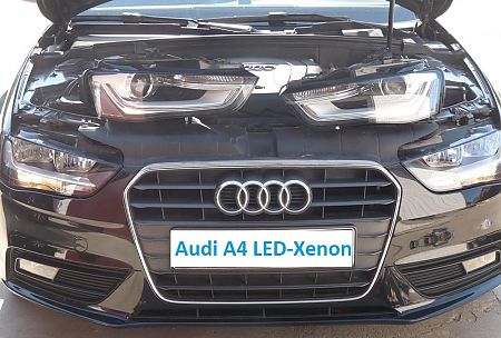 Установка ксенон светодиодных фар Audi A4 рестайлинг